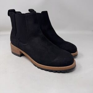 Portland Leather Patina Woman 8/38 Classic Chelsea Boots Black Suede Leather